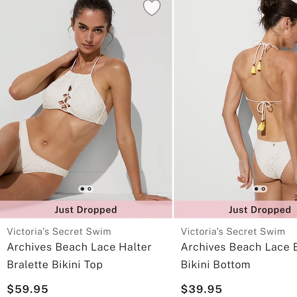 NWOT Victoria’s Secret swim suit size M top, S bottom